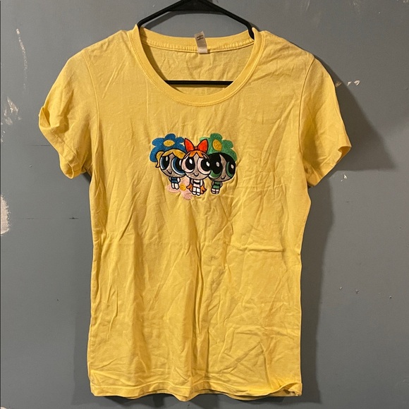 powerpuff Tops - Powerpuff Girls Yellow Large T-Shirt